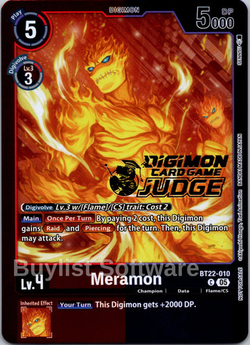 Meramon (Judge Pack 2025 Wave 2) [BT22-010 C] [Cyber Eden] Foil