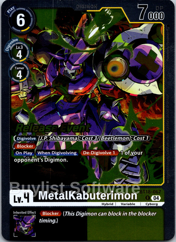 MetalKabuterimon [BT18-067-R] [Release Special Booster 2.0] Foil