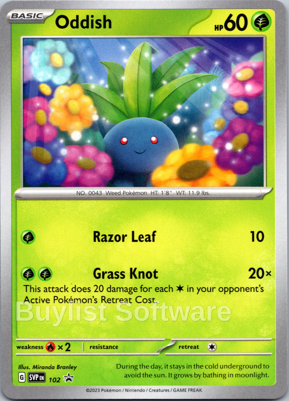 Oddish [102] - (SV Scarlet & Violet Promo Cards)