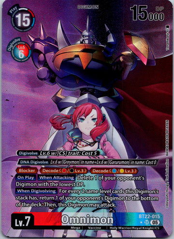Omnimon (Alternate Art) [BT22-015 SR] [Cyber Eden] Foil