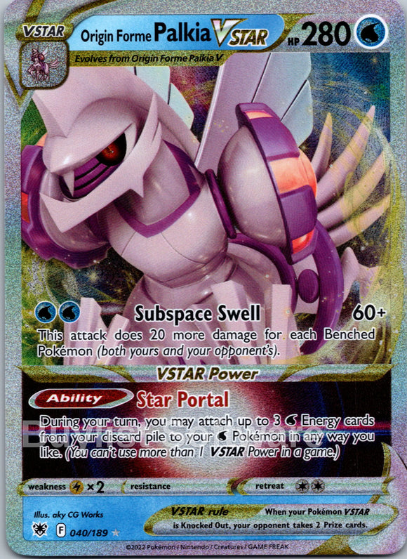 Origin Forme Palkia VSTAR [040/189] [Astral Radiance] Holofoil