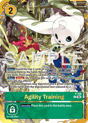 Agility Training (Premium Card Collection -Digimon Training Set-) [P-106 P] [Digimon Promotion Cards] Foil