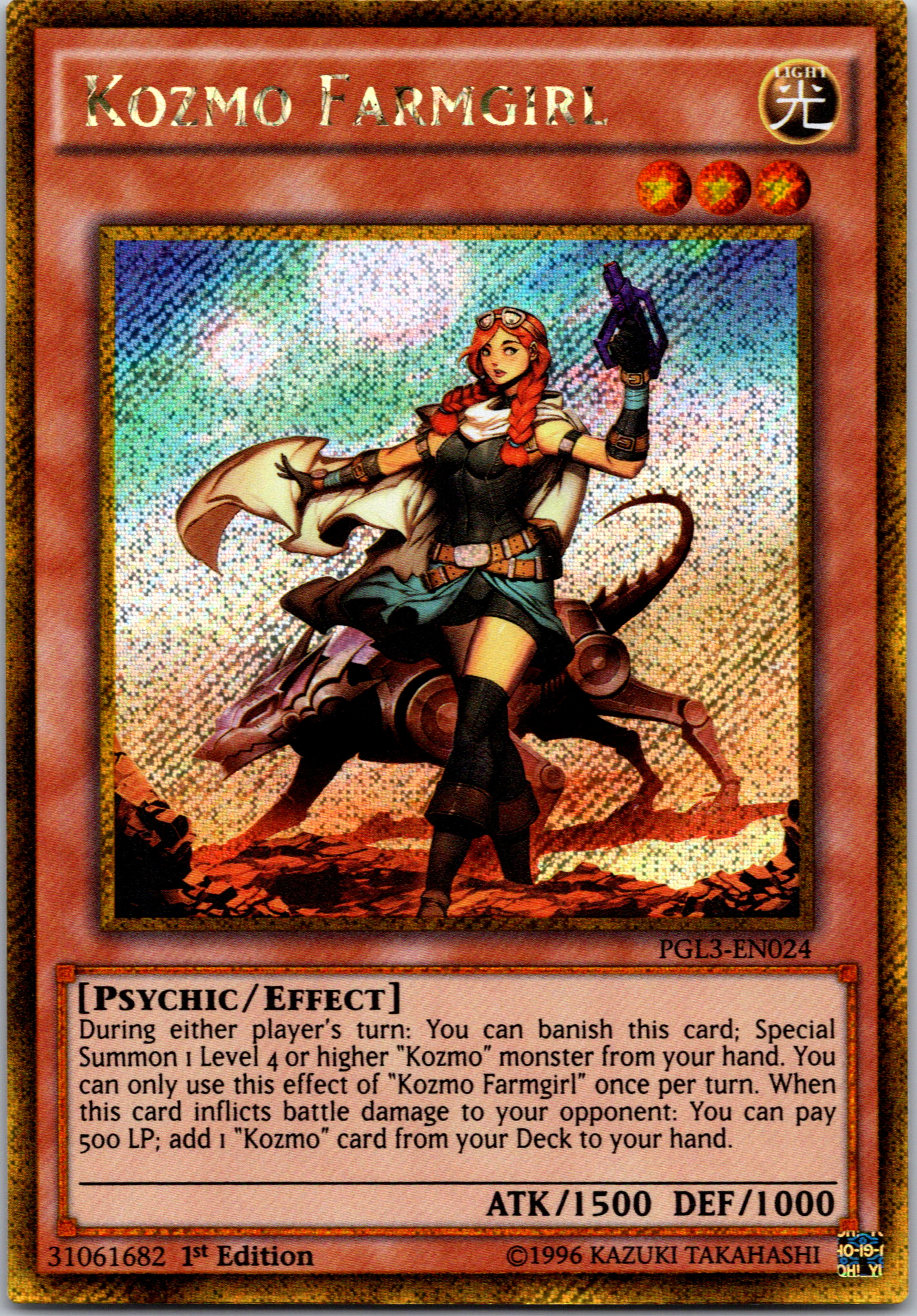 Kozmo Farmgirl [PGL3-EN024] Gold Secret Rare