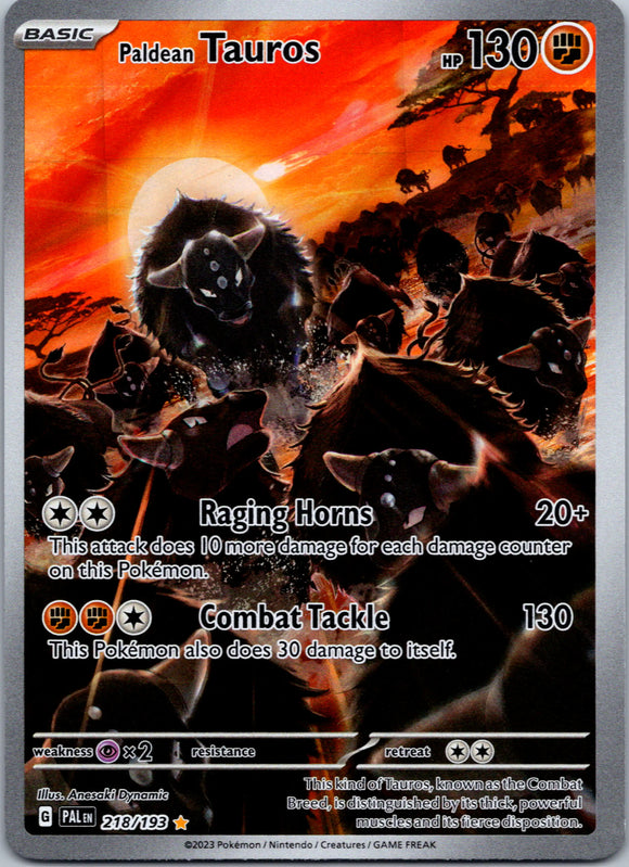 Paldean Tauros - 218/193 [218/193] [Paldea Evolved] Holofoil