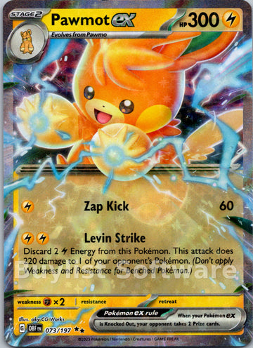 Pawmot ex (073/197) [Scarlet & Violet: Obsidian Flames]