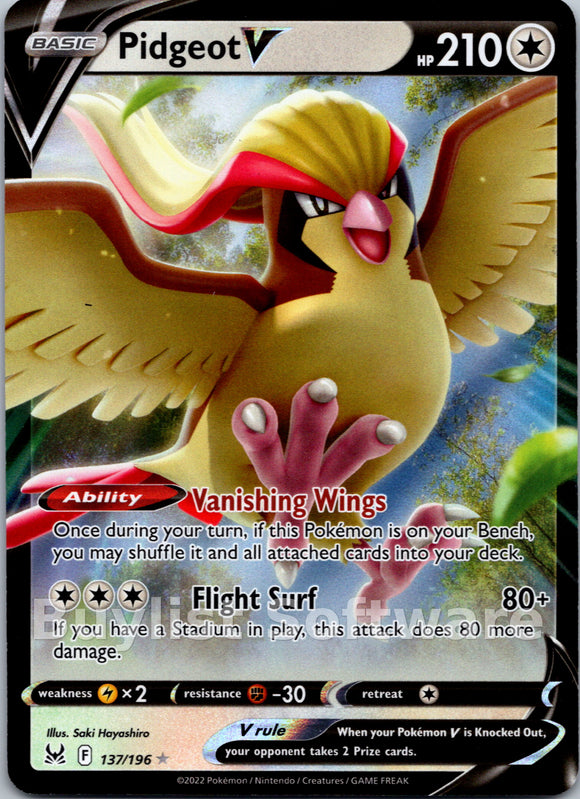 Pidgeot V (137/196) [Sword & Shield: Lost Origin]