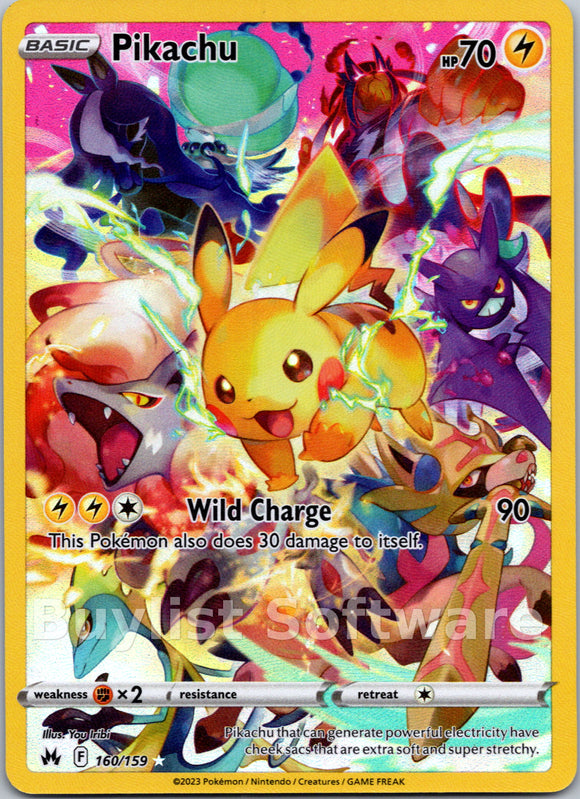 Pikachu (160/159) (Secret) [Sword & Shield: Crown Zenith]