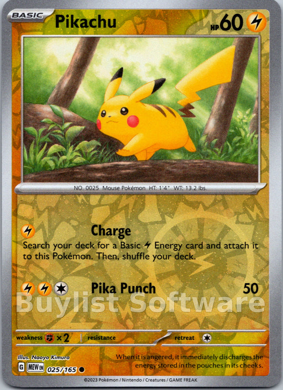 Pikachu (025/165) [Scarlet & Violet:  151]