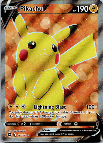 Pikachu V (Full Art) [157/172] [Brilliant Stars] Holofoil