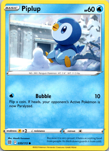 Piplup [035/172] [Brilliant Stars] Reverse Holofoil