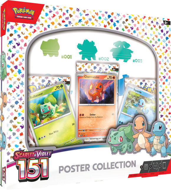 Pokémon TCG: Scarlet & Violet 151 Poster Collection (3 Packs)