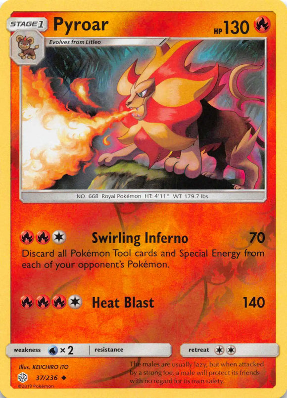 Pyroar [37/236] [Cosmic Eclipse] Reverse Holofoil