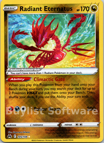 Radiant Eternatus (105/159) [Sword & Shield: Crown Zenith]