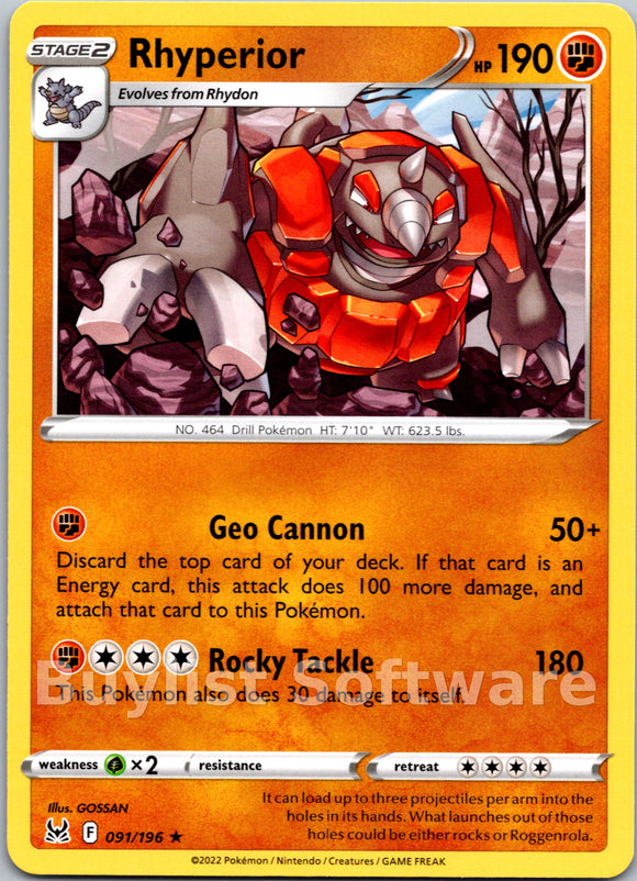 Rhyperior (091/196) [Sword & Shield: Lost Origin]