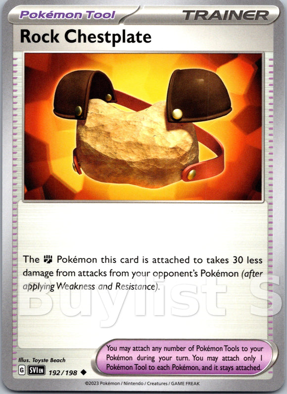Rock Chestplate [192] - (SV01 Scarlet & Violet Base Set)