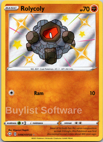 Rolycoly [SV067/SV122] [Shining Fates: Shiny Vault] Holofoil