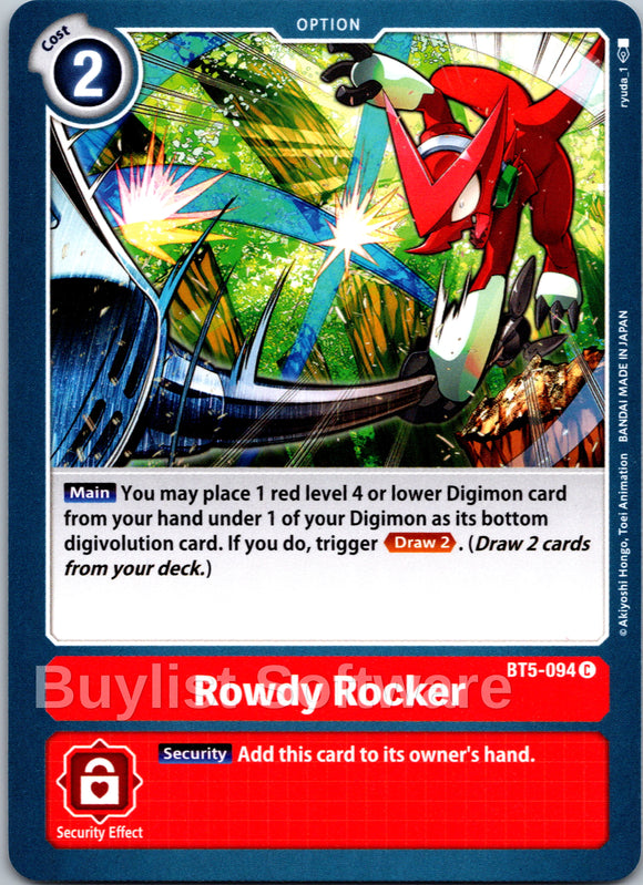 Rowdy Rocker [BT5-094] [Battle of Omni] Normal
