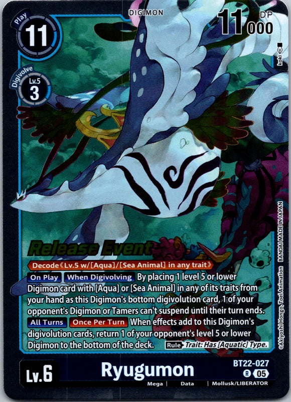 Ryugumon [BT22-027 R] [Cyber Eden Release Event Cards] Foil
