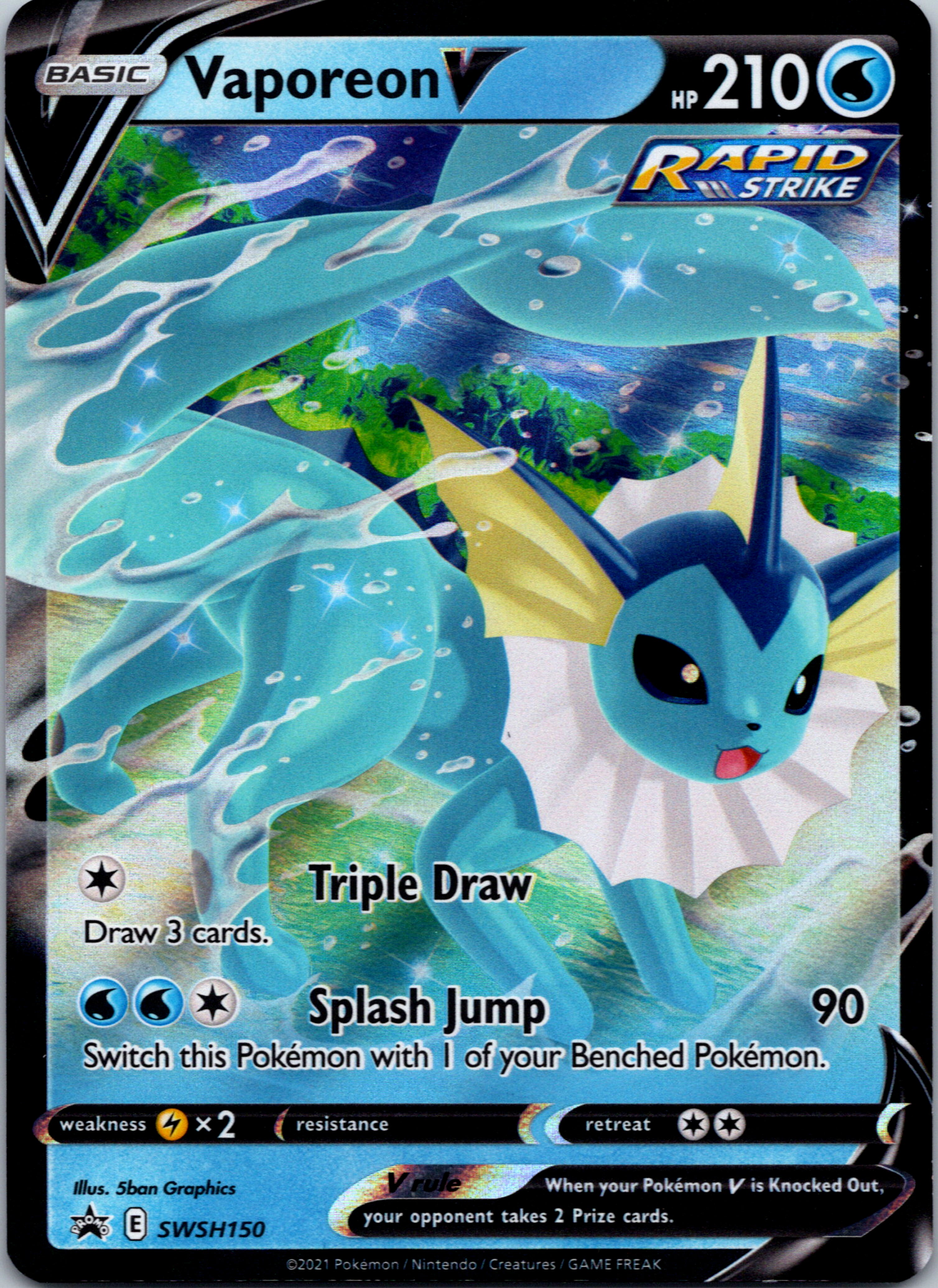 Vaporeon V (SWSH150) [Sword & Shield: Black Star Promos]