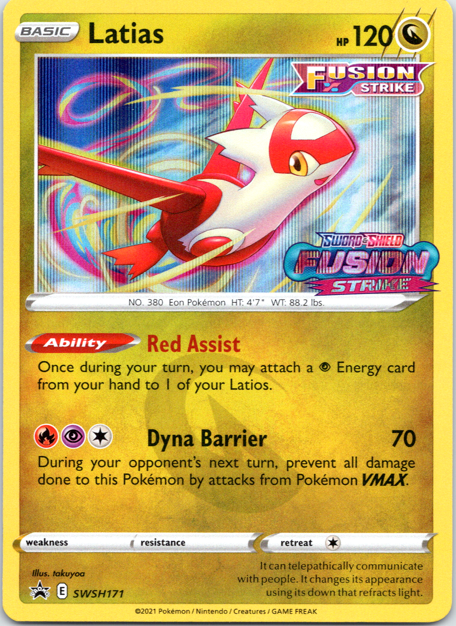 Latias (SWSH171) (Prerelease Promo) [Sword & Shield: Black Star Promos]