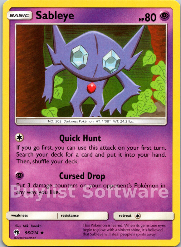 Sableye (096/214) [Sun & Moon: Lost Thunder]