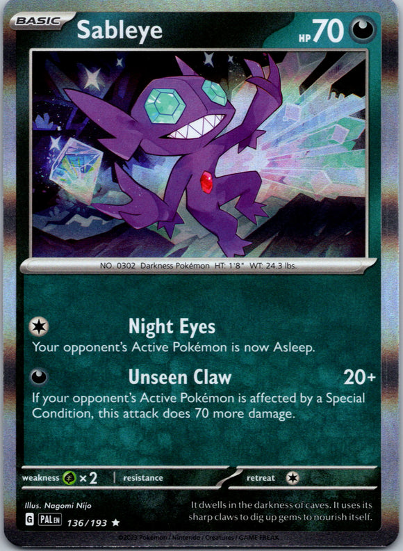 Sableye [136/193] [Paldea Evolved] Holofoil