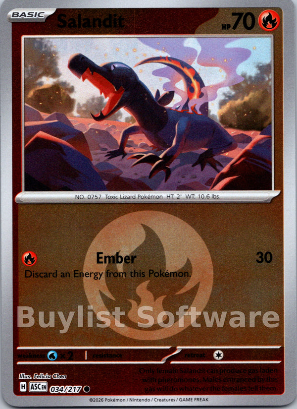 Salandit (Energy Symbol Pattern) [034/217] [Ascended Heroes] Reverse Holofoil