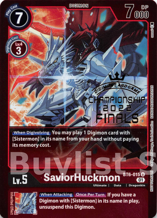 SaviorHuckmon (2022 Championship Finals Event Pack) [BT6-015] [Double Diamond] Foil