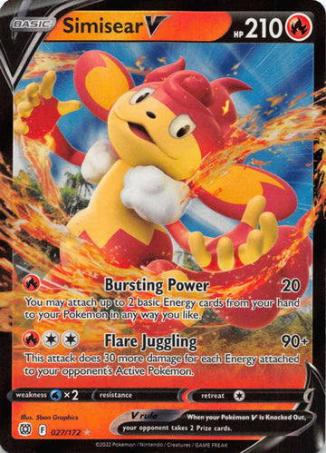 Simisear V [027/172] [Brilliant Stars] Holofoil