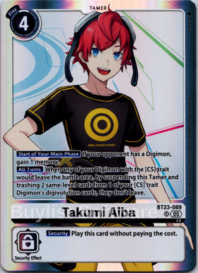 Takumi Aiba [BT23-089] [Hackers' Slumber] Foil