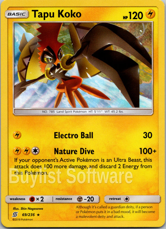 Tapu Koko [69/236] [Unified Minds] Holofoil