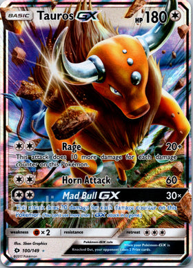 Tauros GX [100/149] [Sun & Moon Base Set] Holofoil