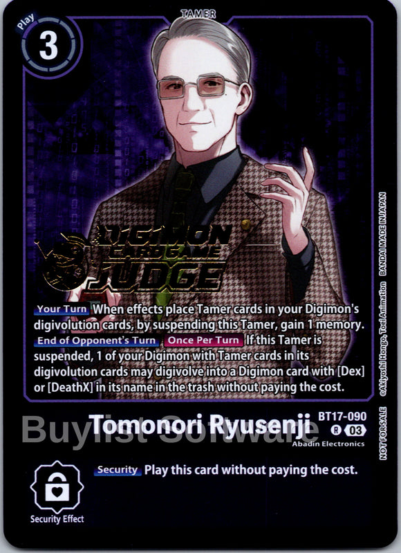 Tomonori Ryusenji (Judge Pack 6) [BT17-090 R] [Secret Crisis] Foil