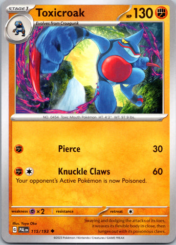 Toxicroak [115/193] [Paldea Evolved]