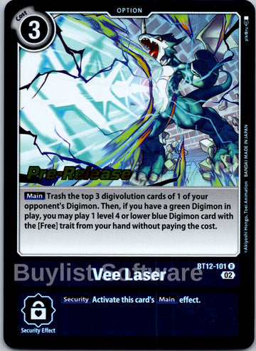 Vee Laser [BT12-101 R] [Across Time Pre-Release Cards] Foil