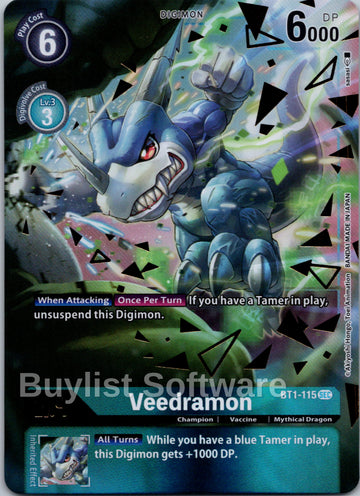 Veedramon (Secret Rare) (Alternate Art) [BT1-115 SEC] [Release Special Booster 1.0] Foil
