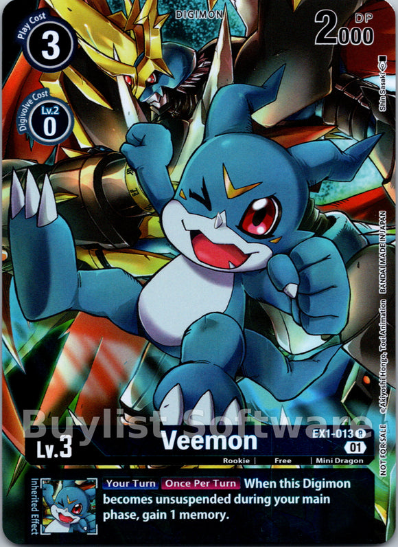 Veemon (Tamer's Evolution Box 2) [EX1-013 R] [Classic Collection] Foil