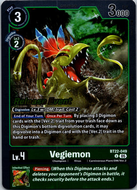Vegiemon [BT22-049 U] [Cyber Eden Release Event Cards] Foil
