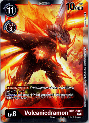 Volcanicdramon (ST-11 Special Entry Pack) [BT2-018 C] [Release Special Booster 1.0] Foil