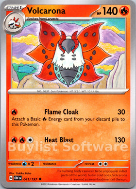 Volcarona [041/197] [Obsidian Flames]