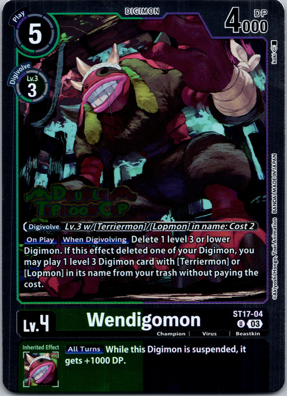 Wendigomon [ST17-04-U] [Starter Deck 17: Double Typhoon Advanced Deck Set Pre-Release Cards] Foil