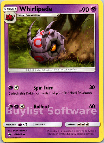 Whirlipede (057/147) [Sun & Moon: Burning Shadows]