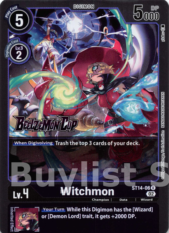 Witchmon [ST14-06 U] [ Beelzemon Advanced Deck Set Pre-Release Cards] Foil