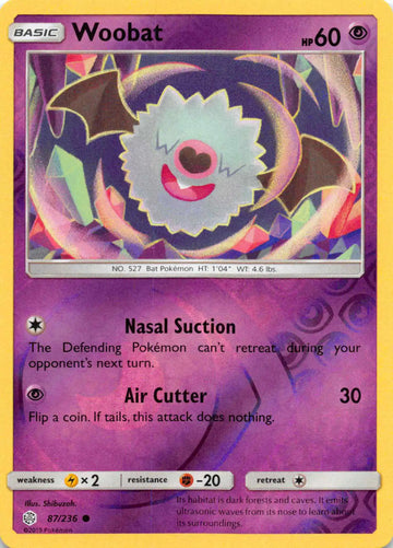 Woobat [87/236] [Cosmic Eclipse] Reverse Holofoil