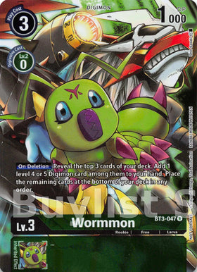 Wormmon (Tamer's Evolution Box 2) [BT3-047] [Release Special Booster 1.0] Foil