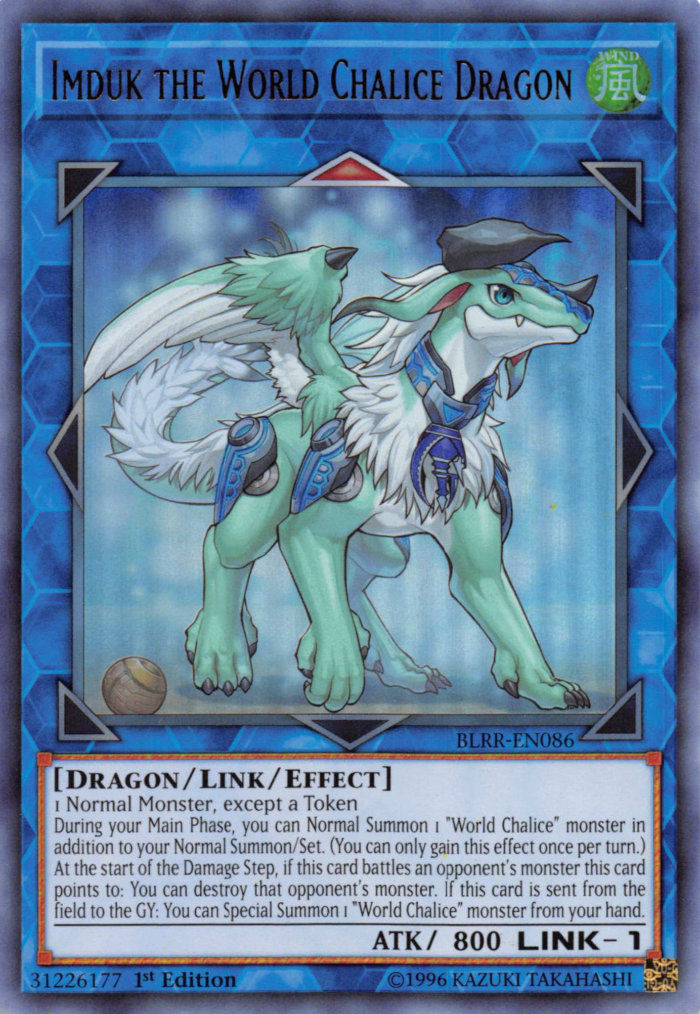 Imduk the World Chalice Dragon [BLRR-EN086] Ultra Rare