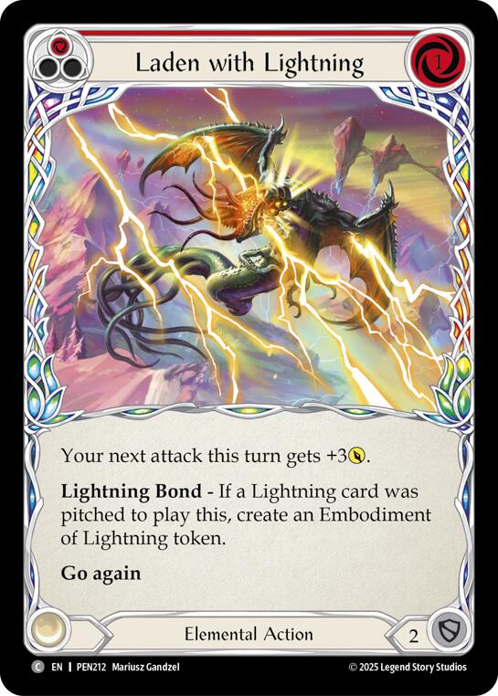 Laden With Lightning (Red)