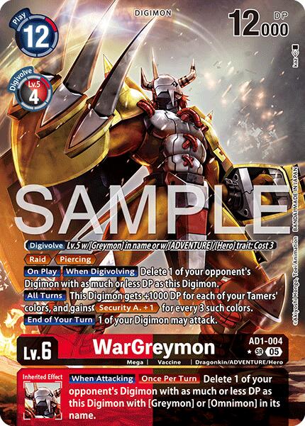 WarGreymon - AD1-004 (Alternate Art)