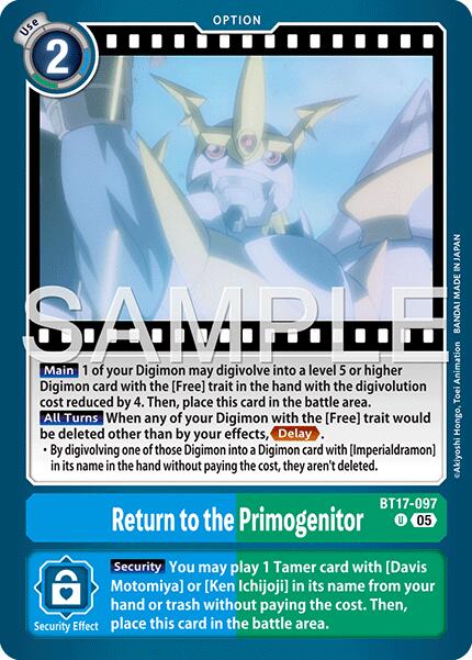 Return to the Primogenitor (Reprint)
