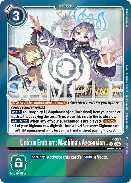 Unique Emblem: Machina's Ascension (Store Tournament 2026 Vol. 2 Winner Pack)